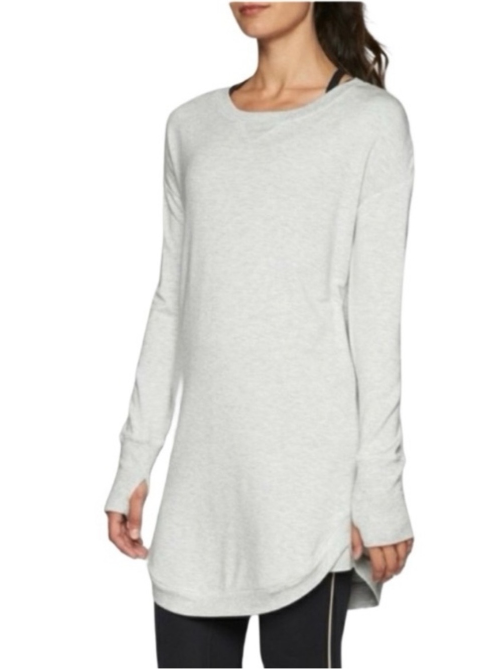 Athleta Women’s Coaster Luxe Sweatshirt Dress in heather gray in size XS
